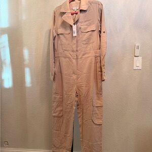 🆕Martha Stewart Tan Utility Jumpsuit